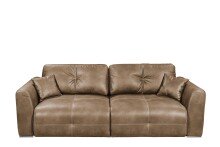Schlafsofa >DOLAN Lux.3DL< Liegefläche 160x197cm, light brown - 245x85x155 (BxHxT)