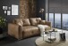Schlafsofa >DOLAN Lux.3DL< Liegefläche 160x197cm, light brown - 245x85x155 (BxHxT)