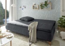 Schlafsofa >MAGNUS LUX.3DL< Liegefläche 158x200cm, anthrazit - 202x94x104 (BxHxT)