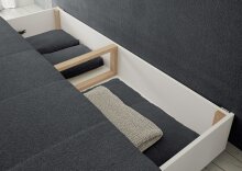 Schlafsofa >MAGNUS LUX.3DL< Liegefläche 158x200cm, anthrazit - 202x94x104 (BxHxT)