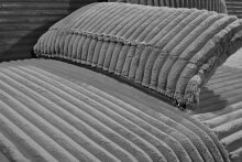 Schlafsofa >SALLY Lux.3DL< Liegefläche 157x202cm, in Cord anthrazit - 211x96x105 (BxHxT)
