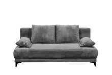 Schlafsofa >SALLY Lux.3DL< Liegefläche 157x202cm, in Cord anthrazit - 211x96x105 (BxHxT)