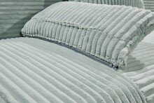 Schlafsofa >SALLY Lux.3DL< Liegefläche 157x202cm, in Cord sage - 211x96x105 (BxHxT)