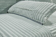 Schlafsofa >SALLY Lux.3DL< Liegefläche 157x202cm, in Cord sage - 211x96x105 (BxHxT)