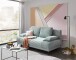 Schlafsofa >SALLY Lux.3DL< Liegefläche 157x202cm, in Cord sage - 211x96x105 (BxHxT)
