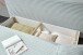 Schlafsofa >SALLY Lux.3DL< Liegefläche 157x202cm, in Cord sage - 211x96x105 (BxHxT)