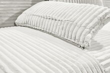Schlafsofa >SALLY Lux.3DL< Liegefläche 157x202cm, in Cord silver - 211x96x105 (BxHxT)
