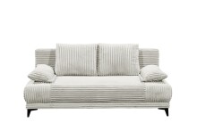 Schlafsofa >SALLY Lux.3DL< Liegefläche 157x202cm, in Cord silver - 211x96x105 (BxHxT)