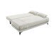 Schlafsofa >SALLY Lux.3DL< Liegefläche 157x202cm, in Cord silver - 211x96x105 (BxHxT)