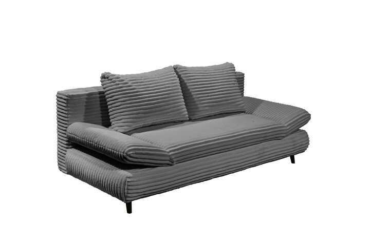 Schlafsofa >SUNNY 2 Lux.3DL Schlafs.< Liegefläche 140x210cm, in Cord anthrazit - 212x76x101 (BxHxT)