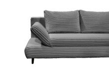 Schlafsofa >SUNNY 2 Lux.3DL Schlafs.< Liegefläche 140x210cm, in Cord anthrazit - 212x76x101 (BxHxT)