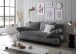 Schlafsofa >SUNNY 2 Lux.3DL Schlafs.< Liegefläche 140x210cm, in Cord anthrazit - 212x76x101 (BxHxT)