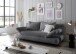 Schlafsofa >SUNNY 2 Lux.3DL Schlafs.< Liegefläche 140x210cm, in Cord anthrazit - 212x76x101 (BxHxT)