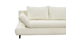 Schlafsofa >SUNNY 2 Lux.3DL Schlafs.< Liegefläche 140x210cm, in Cord Ivory - 212x76x101 (BxHxT)