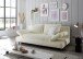 Schlafsofa >SUNNY 2 Lux.3DL Schlafs.< Liegefläche 140x210cm, in Cord Ivory - 212x76x101 (BxHxT)
