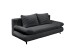 Schlafsofa >SUNNY 2 Lux.3DL Schlafs.< Liegefläche 140x210cm, in Cord black - 212x76x101 (BxHxT)