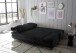 Schlafsofa >SUNNY 2 Lux.3DL Schlafs.< Liegefläche 140x210cm, in Cord black - 212x76x101 (BxHxT)