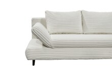 Schlafsofa >SUNNY 2 Lux.3DL Schlafs.< Liegefläche 140x210cm, in Cord silber - 212x76x101 (BxHxT)