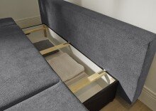 Schlafsofa >SUNNY Lux.3DL Schlafsofa< Liegefläche 140x210cm, in anthrazit - 212x76x101 (BxHxT)