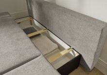 Schlafsofa >SUNNY Lux.3DL Schlafsofa< Liegefläche 140x210cm, in taupe - 212x76x101 (BxHxT)