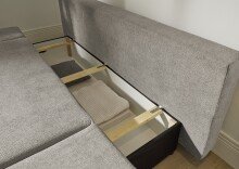 Schlafsofa >SUNNY Lux.3DL Schlafsofa< Liegefläche 140x210cm, in taupe - 212x76x101 (BxHxT)