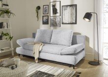 Schlafsofa >SUNNY Lux.3DL Schlafsofa< Liegefläche 140x210cm, in light grey - 212x76x101 (BxHxT)