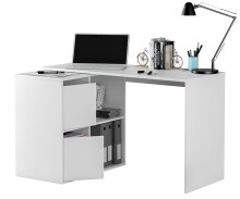 Regal-Schreibtisch >ADAPTA< 2 Türen, Fächer, in Artik Weiß - 120x74x77 (BxHxT)