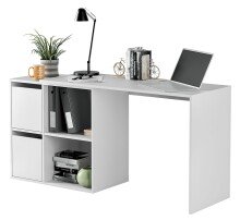 Regal-Schreibtisch >ADAPTA< 2 Türen, Fächer, in Artik Weiß - 120x74x77 (BxHxT)