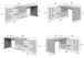 Regal-Schreibtisch >ADAPTA PLUS< 2 Türen, Fächer, in Artik Weiß / Zementgrau - 136x74x139 (BxHxT)