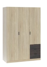 Kleiderschrank >LC-180< 3 Schubladen, Canadian...