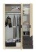 Kleiderschrank >LC-180< 3 Schubladen, Canadian Eiche Dekor / Oxid - 121x180x52 (BxHxT)