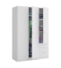 Kleiderschrank >LC-180< 3 Schübe, in Weiß - 121x180x52 (BxHxT)