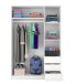 Kleiderschrank >LC-180< 3 Schübe, in Weiß - 121x180x52 (BxHxT)