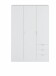 Kleiderschrank >LC-180< 3 Schübe, in Weiß - 121x180x52 (BxHxT)
