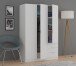 Kleiderschrank >LC-180< 3 Schübe, in Weiß - 121x180x52 (BxHxT)