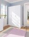 Kleiderschrank >LC-180< 3 Schübe, in Weiß - 121x180x52 (BxHxT)