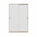 Schwebetürenschrank >TOP< in Canadian Eiche Dekor /Artik Weiß - 120x200x50 (BxHxT)