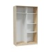 Schwebetürenschrank >TOP< in Canadian Eiche Dekor /Artik Weiß - 120x200x50 (BxHxT)