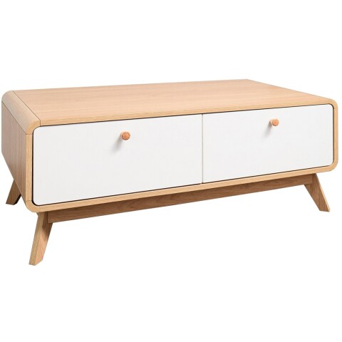 Lowboard / Couchtisch >Janne< 2 Schubladen, in Eiche Dekor - 100x40x51cm (BxHxT)