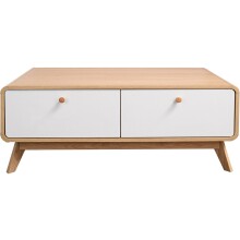 Lowboard / Couchtisch >Janne< 2 Schubladen, in Eiche Dekor - 100x40x51cm (BxHxT)