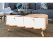 Lowboard / Couchtisch >Janne< 2 Schubladen, in Eiche Dekor - 100x40x51cm (BxHxT)