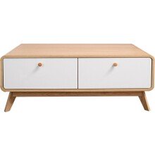 Lowboard / Couchtisch >Janne< 2 Schubladen, in Eiche Dekor - 100x40x51cm (BxHxT)