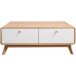 Lowboard / Couchtisch >Janne< 2 Schubladen, in Eiche Dekor - 100x40x51cm (BxHxT)