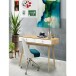 Schreibtisch >Janne< 2 Schubladen, in Eiche und weiss - 120x79x50cm (BxHxT)