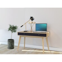 Schreibtisch >Janne< 2 Schubladen, in Eiche - 120x79x50cm (BxHxT)