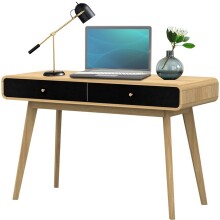 Schreibtisch >Janne< 2 Schubladen, in Eiche - 120x79x50cm (BxHxT)