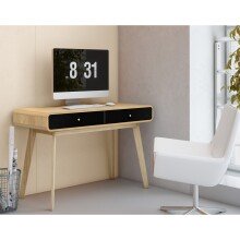 Schreibtisch >Janne< 2 Schubladen, in Eiche - 120x79x50cm (BxHxT)