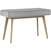 Schreibtisch >Janne< 2 Schubladen, in Grau -...