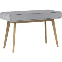 Schreibtisch >Janne< 2 Schubladen, in Grau -...