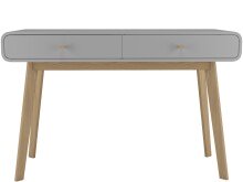 Schreibtisch >Janne< 2 Schubladen, in Grau - 120x79x50cm (BxHxT)